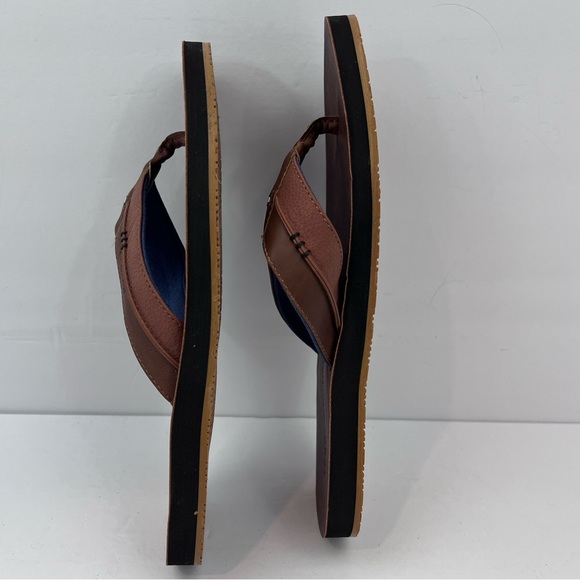 TOMMY HILFIGER, DAVIDSON-T MEN’S LIGHT BROWN FLIP FLOPS, SIZE 9M - Picture 7 of 15